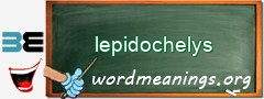 WordMeaning blackboard for lepidochelys